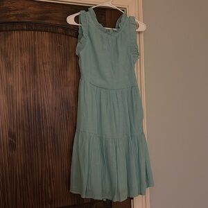 Teal Tiered Midi Dress